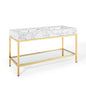 Kingsley 60" Gold Stainless Steel Bathroom Vanity by Modway