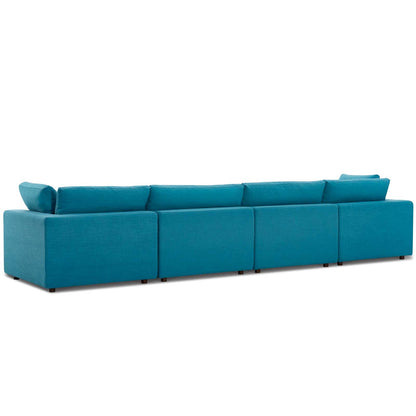 Commix 4 Piece Down Filled Overstuffed Sectional Sofa Set by Modway