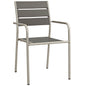 Shore Outdoor Patio Aluminum Dining Rounded Armchair by Modway