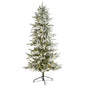 6.5' Slim Flocked Nova Scotia Spruce Artificial Christmas Tree