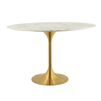 Lippa 48" Oval Faux Marble Dining Table by Modway
