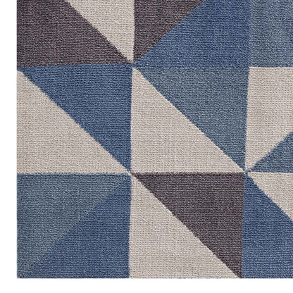 Kahula Geometric Triangle Mosaic 8x10 Area Rug by Modway