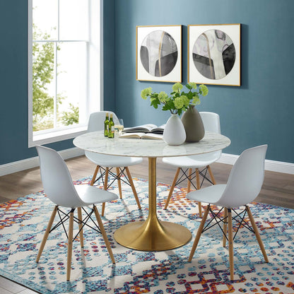 Lippa 48" Round Faux Marble Dining Table by Modway