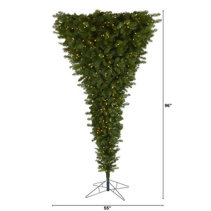 8' Sun Valley Spruce Upside Down Artificial Christmas Tree