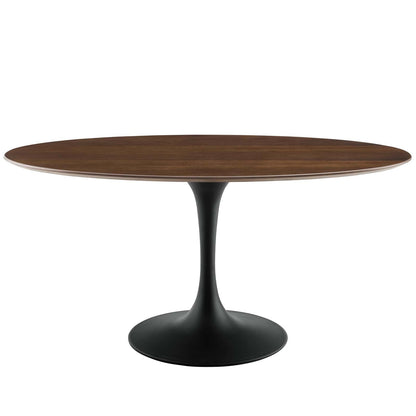 Lippa 60" Oval Walnut Wood Dining Table by Modway