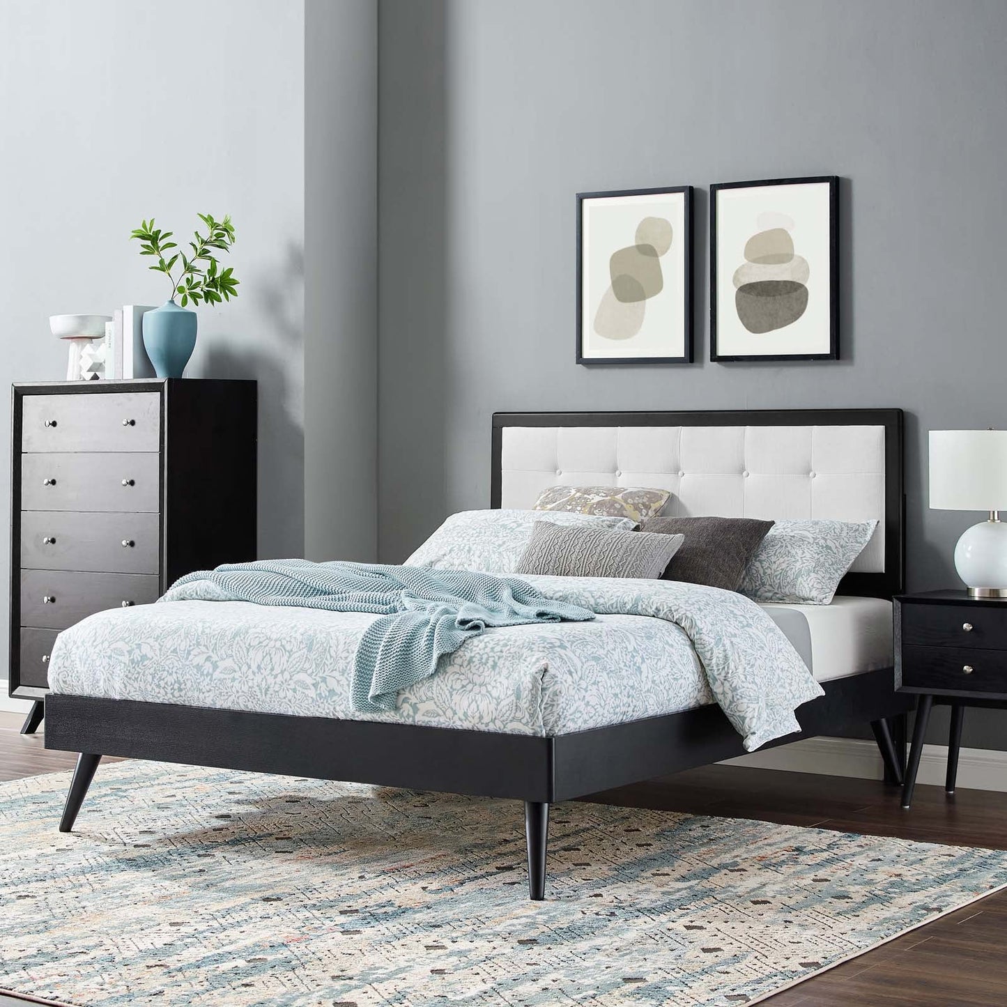 Willow Wood Queen Platform Bed With Splayed Legs by Modway