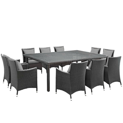 Sojourn 11 Piece Outdoor Patio Sunbrella¨ Dining Set by Modway