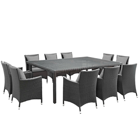 Sojourn 11 Piece Outdoor Patio Sunbrella¨ Dining Set by Modway
