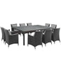 Sojourn 11 Piece Outdoor Patio Sunbrella¨ Dining Set by Modway