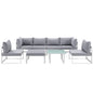 Fortuna 8 Piece Outdoor Patio Sectional Sofa Set by Modway