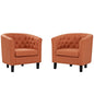 Prospect 2 Piece Upholstered Fabric Armchair Set by Modway