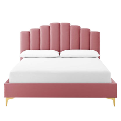 Olivia Performance Velvet Queen Platform Bed by Modway