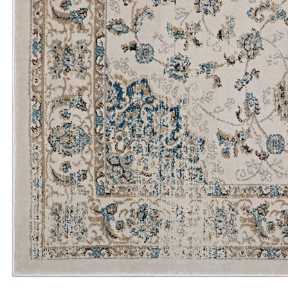 Atara Distressed Vintage Medallion 5x8 Area Rug by Modway