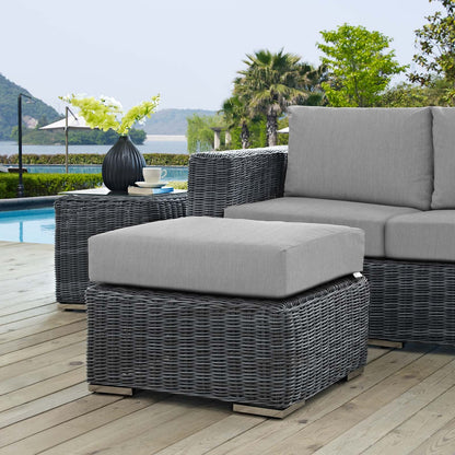 Summon Outdoor Patio Sunbrella¨ Ottoman by Modway