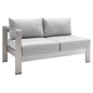 Shore Sunbrella¨ Fabric Aluminum Outdoor Patio Left-Arm Loveseat by Modway