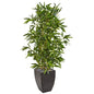 5' Bamboo Artificial Tree in Black Planter (Real Touch) UV Resistant