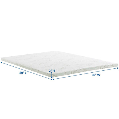 Relax Queen 2" Gel Memory Foam Mattress Topper by Modway