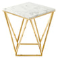 Vertex Gold Metal Stainless Steel End Table by Modway