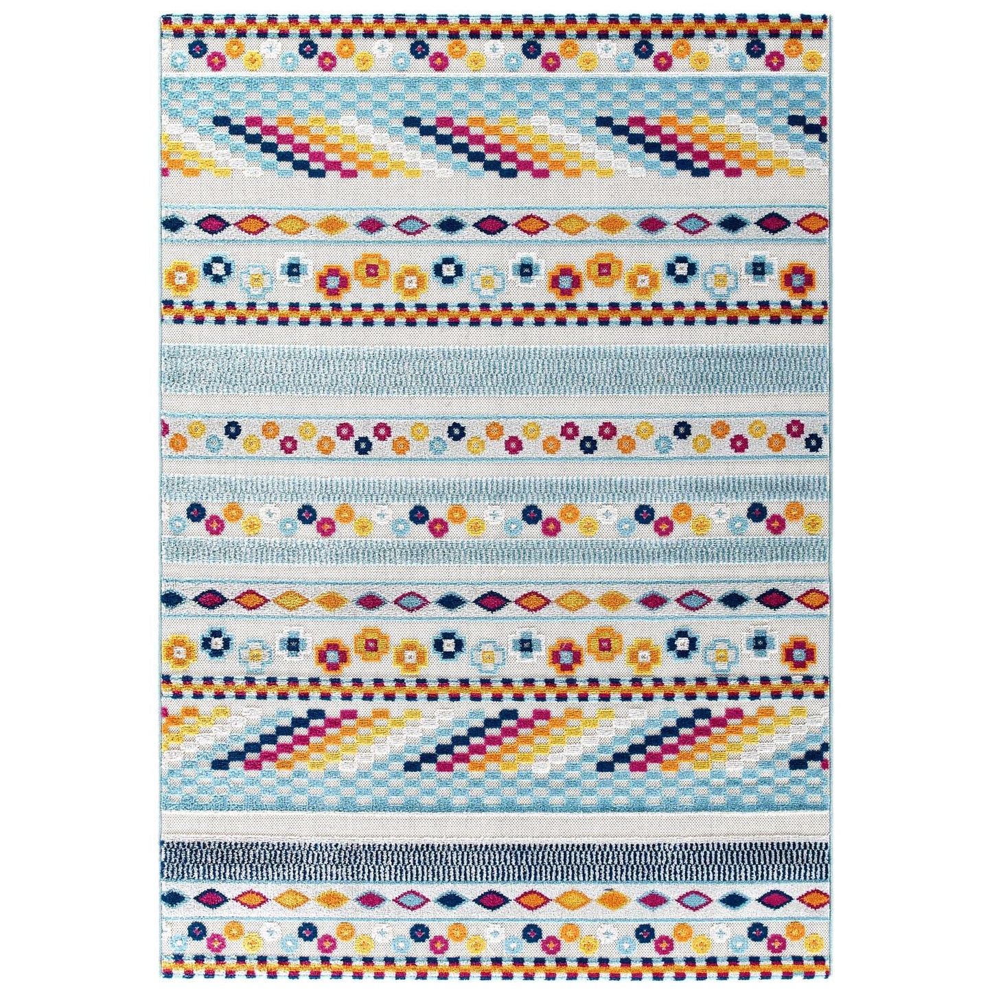 Reflect Cadhla Vintage Abstract Geometric Lattice 5x8 Indoor and Outdoor Area Rug by Modway