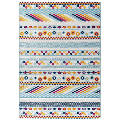 Reflect Cadhla Vintage Abstract Geometric Lattice 5x8 Indoor and Outdoor Area Rug by Modway