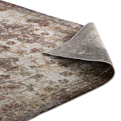 Success Kaede Distressed Vintage Floral Moroccan Trellis 5x8 Area Rug by Modway