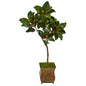 42"  Magnolia Leaf Artificial Tree in Decorative Metal Planter