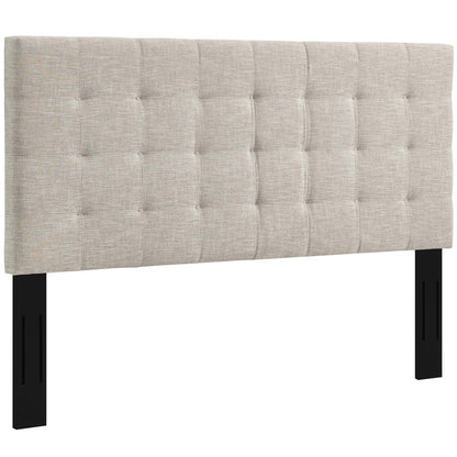 Paisley Tufted Upholstered Linen Fabric King and California King Headboard by Modway
