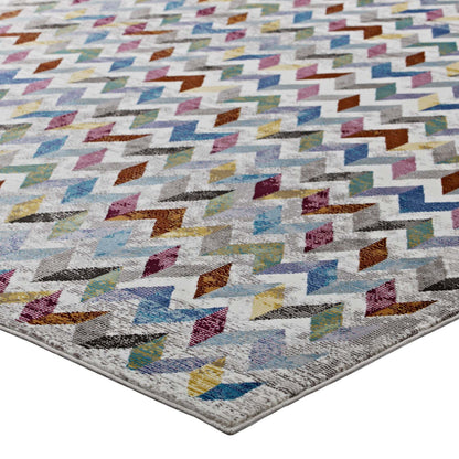Gemma Chevron Mosaic 4x6 Area Rug by Modway