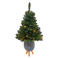 3.5' Northern Rocky Spruce Artificial Christmas Tree w/ 50 Clear Lights