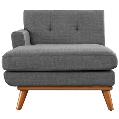 Engage Left-Facing Upholstered Fabric Chaise by Modway