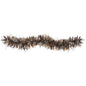 6' Flocked Artificial Christmas Garland with 50 White Warm LED and Pine Cones