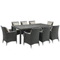 Sojourn 9 Piece Outdoor Patio Sunbrella¨ Dining Set by Modway