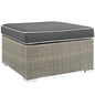 Repose Outdoor Patio Upholstered Fabric Ottoman by Modway