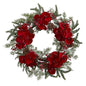 22"   Orchid,  Berry & Pine Holiday Wreath