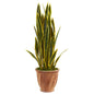 3' Sansevieria Artificial Plant in Terra Cotta Planter