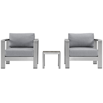 Shore 3 Piece Outdoor Patio Aluminum Set by Modway