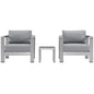 Shore 3 Piece Outdoor Patio Aluminum Set by Modway