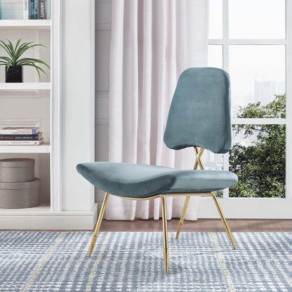 Ponder Performance Velvet Lounge Chair by Modway