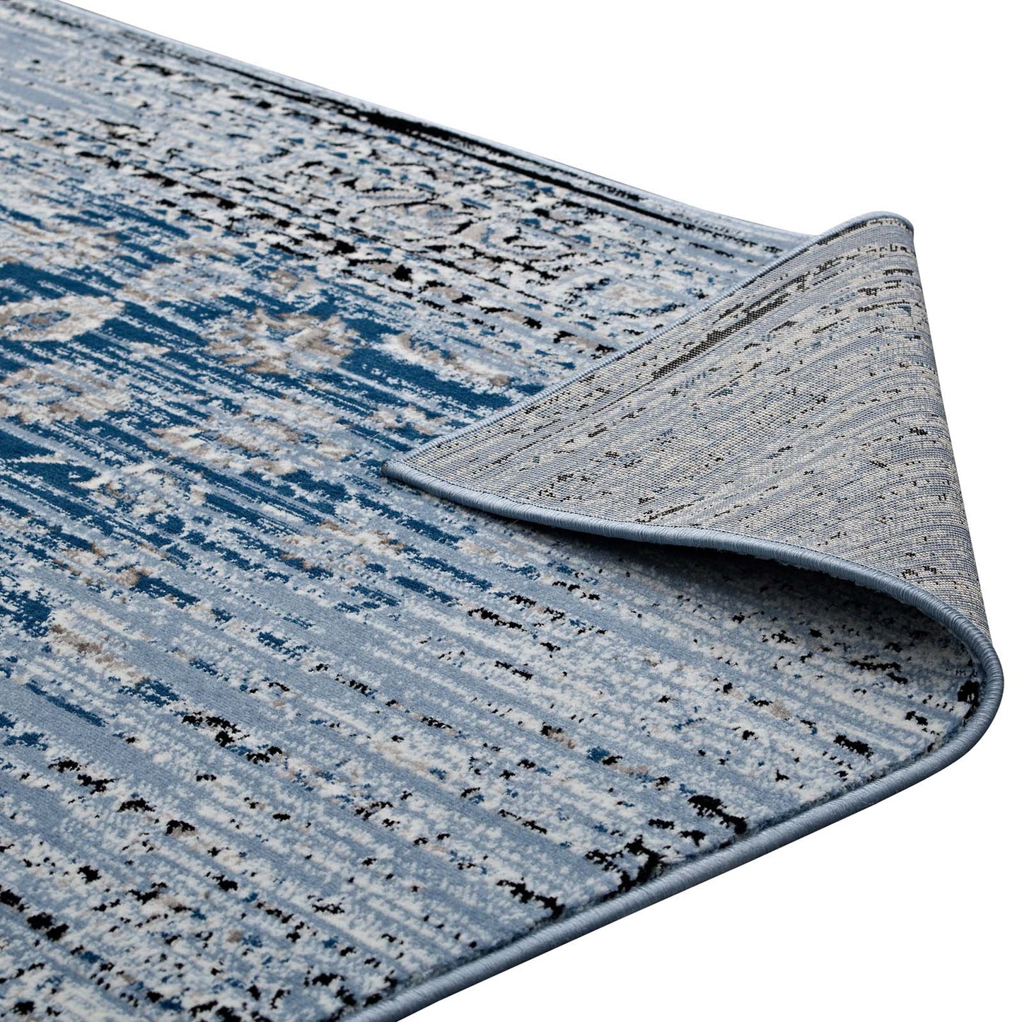 Chiara Distressed Floral Lattice Contemporary 8x10 Area Rug by Modway