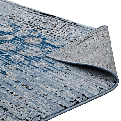 Chiara Distressed Floral Lattice Contemporary 8x10 Area Rug by Modway