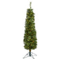 5' Green Pencil Artificial Christmas Tree with 100 Clear LED Lights