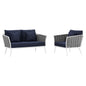 Stance 2 Piece Outdoor Patio Aluminum Sectional Sofa Set by Modway