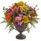 Mixed Floral Artificial Arrangement in Goblet