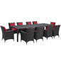 Convene 11 Piece Outdoor Patio Dining Set by Modway