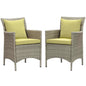 Conduit Outdoor Patio Wicker Rattan Dining Armchair Set of 2 by Modway