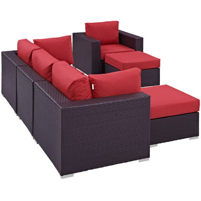 Convene 6 Piece Outdoor Patio Sectional Set by Modway