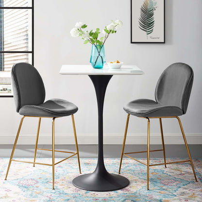 Lippa 28" Square Wood Bar Table by Modway