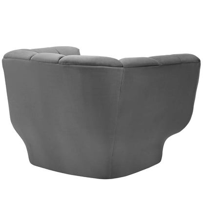 Entertain Vertical Channel Tufted Performance Velvet Armchair Set of 2 by Modway