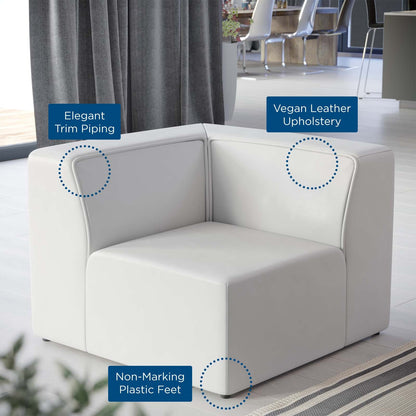 Mingle Vegan Leather Corner Chair by Modway