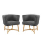 Anders Upholstered Fabric Accent Chair Set of 2 by Modway